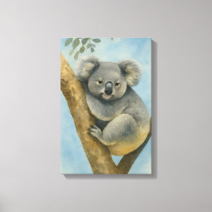 Impressão Em Tela Koala Calm - Watercolor Willife