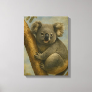 Impressão Em Tela Koala em Luz Silenciosa