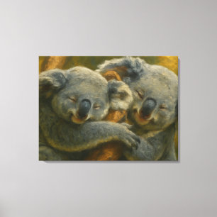 Impressão Em Tela Koala Embrace - Tender Wildlife Momento