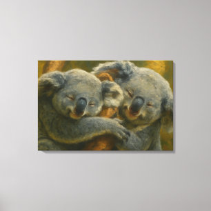 Impressão Em Tela Koala Embrace - Tender Wildlife Momento