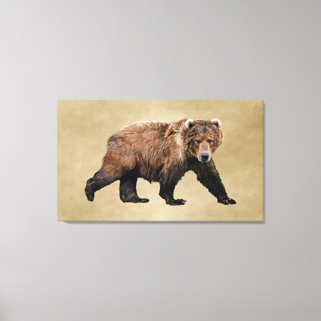 Impressão Em Tela Kodiak Bear (Frente)