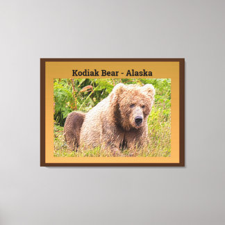 Impressão Em Tela Kodiak Bear - Alasca