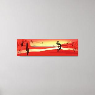 Impressão Em Tela Kokopelli Sunset Desert Landscape Print