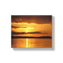 Konnevesi Impressão de tela premium sunset