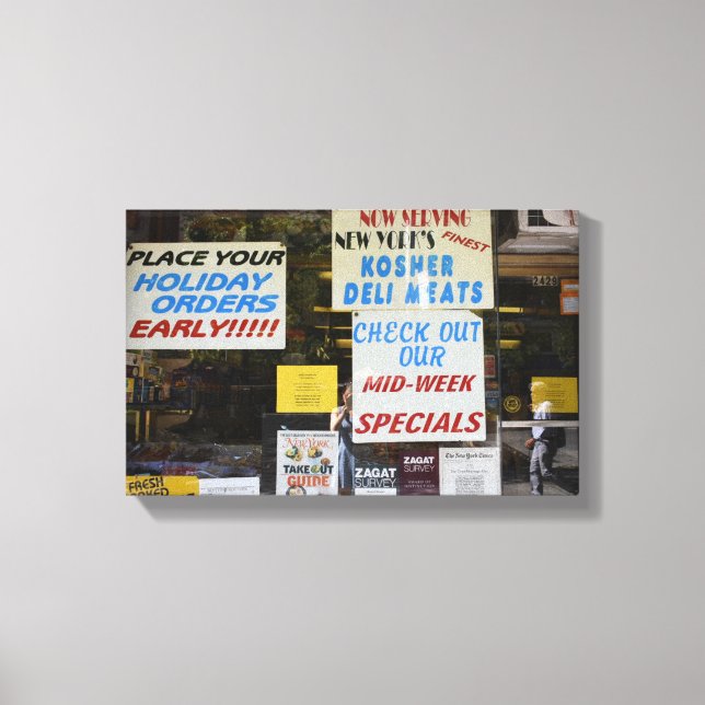 Impressão Em Tela Kosher Deli Meats Knish Nova Iorque Fotografia (Frente)