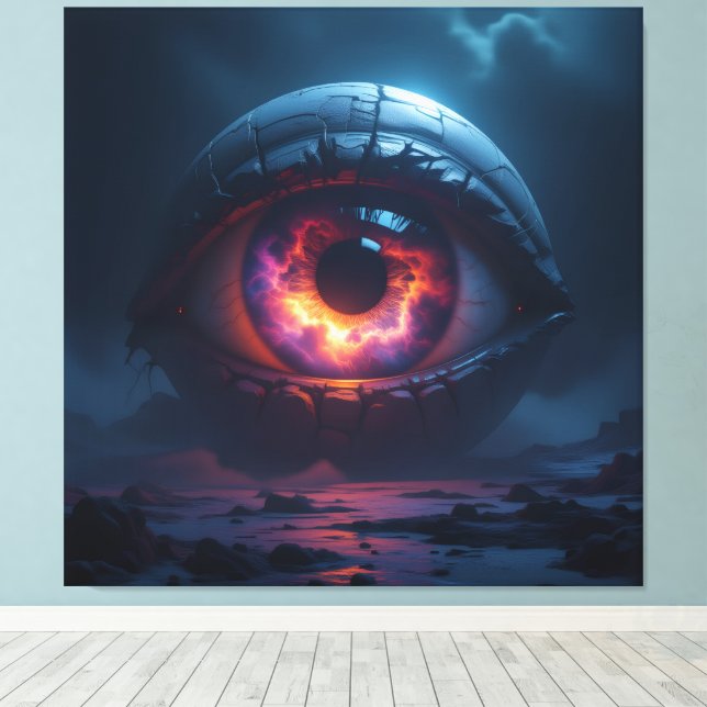 Impressão Em Tela Kosmisches Auge   (Insitu(piso de madeira))