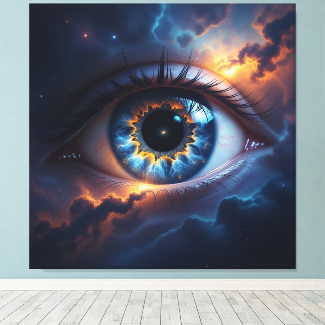 Impressão Em Tela Kosmisches Auge   (Insitu(piso de madeira))