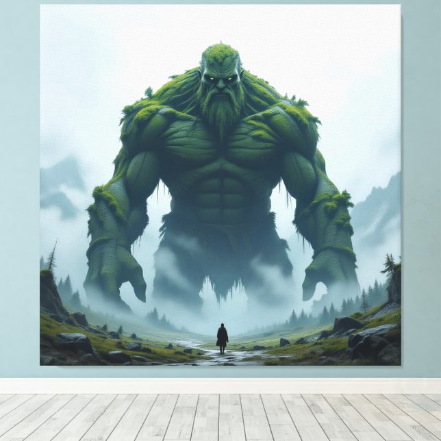 Impressão Em Tela „Kraft der Erde – Der uralte Steingigant“ (Insitu(piso de madeira))