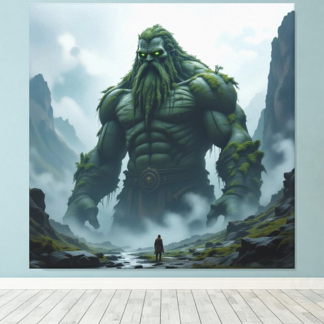 Impressão Em Tela „Kraft der Erde – Der uralte Steingigant“ (Insitu(piso de madeira))