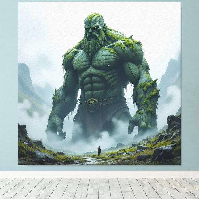 Impressão Em Tela „Kraft der Erde – Der uralte Steingigant“ (Insitu(piso de madeira))