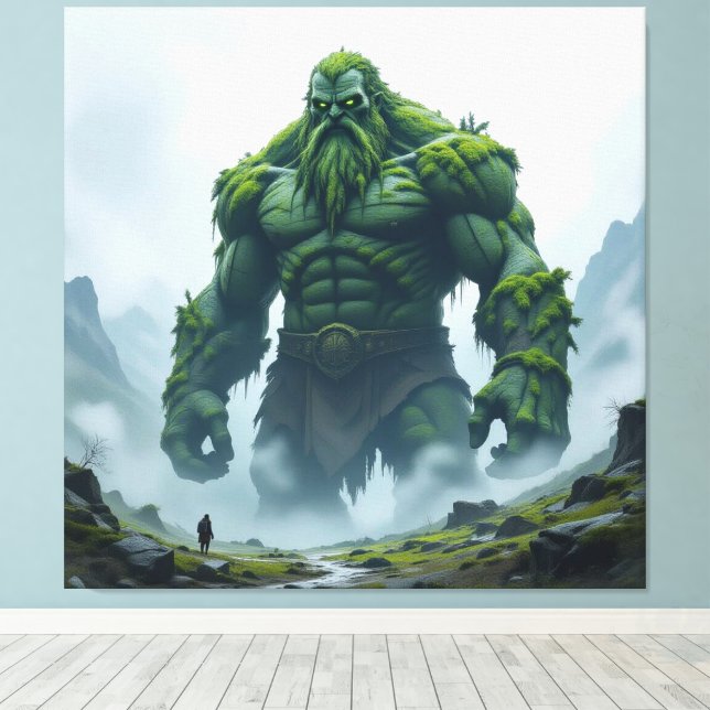 Impressão Em Tela „Kraft der Erde – Der uralte Steingigant“ (Insitu(piso de madeira))