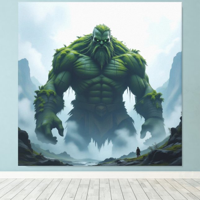 Impressão Em Tela „Kraft der Erde – Der uralte Steingigant“ (Insitu(piso de madeira))