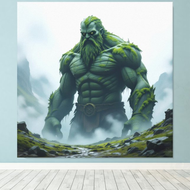 Impressão Em Tela „Kraft der Erde – Der uralte Steingigant“ (Insitu(piso de madeira))