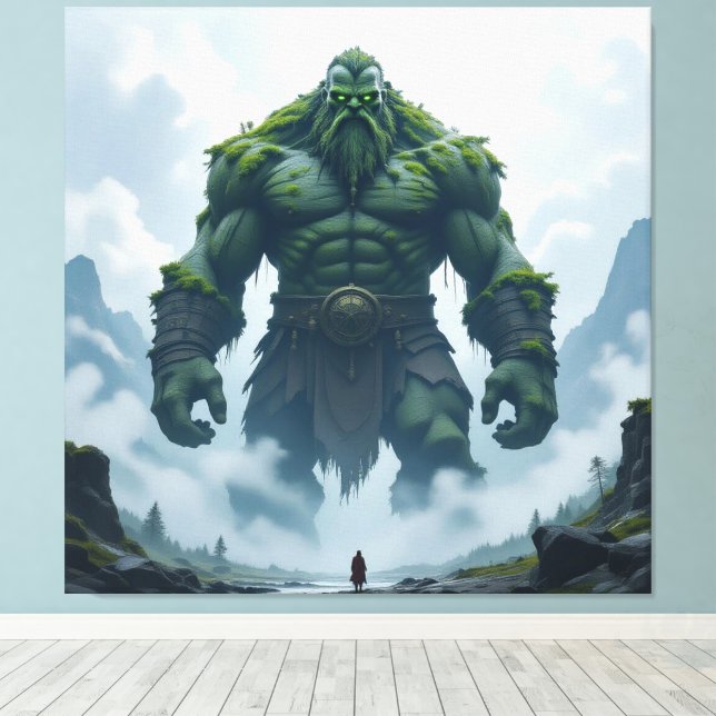 Impressão Em Tela „Kraft der Erde – Der uralte Steingigant“ (Insitu(piso de madeira))