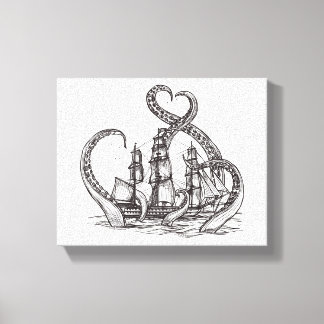 Impressão Em Tela Kraken Wall Art | Arte Kraken | Impressão de tela