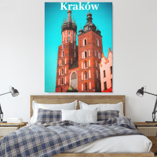 Impressão Em Tela Krakow Europe Polônia Polska Cidade Antiga