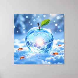 Impressão Em Tela „Kristallapfel im Glühwürmchenwinter“