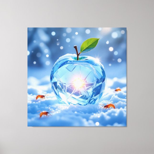 Impressão Em Tela „Kristallapfel im Glühwürmchenwinter“ (Frente)