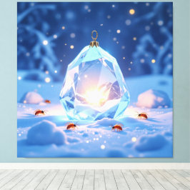 Impressão Em Tela „Kristallapfel im Glühwürmchenwinter“