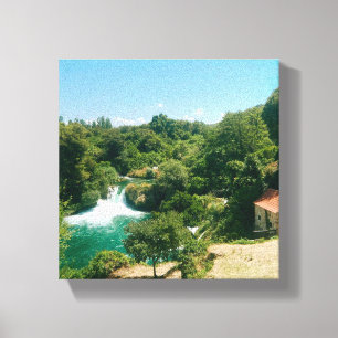 Impressão Em Tela Krka Waterfall - Parque Nacional de Krka - Croácia