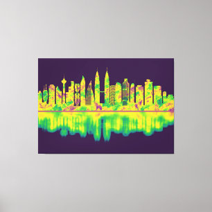 Impressão Em Tela Kuala Lumpur Malásia Skyline