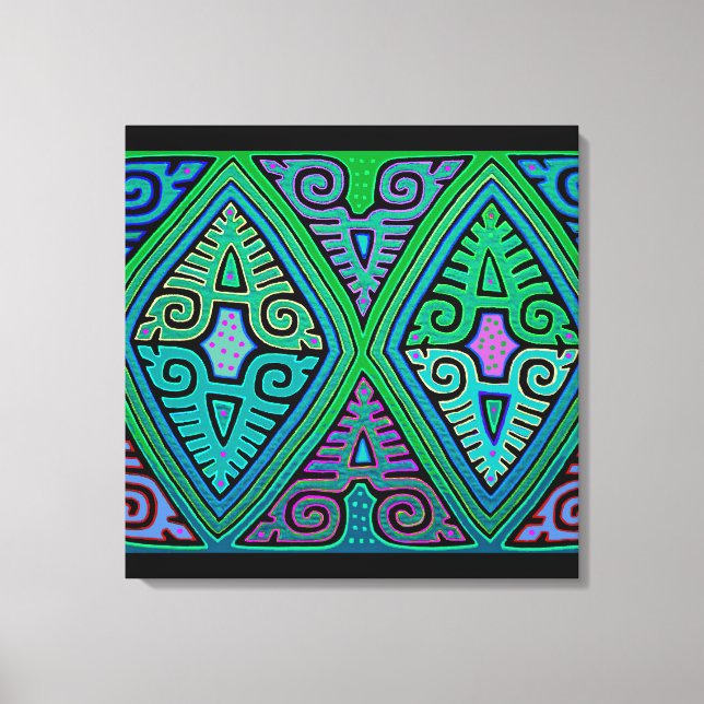 Impressão Em Tela Kuna Indian Diamond Mola (Frente)