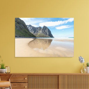 Impressão Em Tela Kvalvika Lofoten Noruega