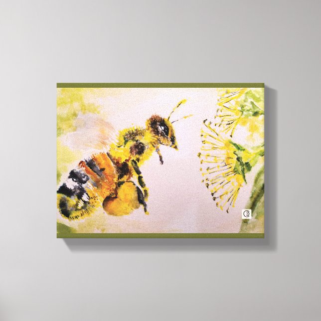 Impressão Em Tela la abeja y la flor (Frente)