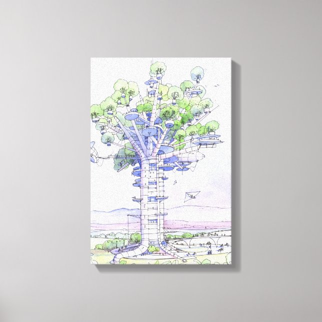 Impressão Em Tela La citta' albero (Frente)