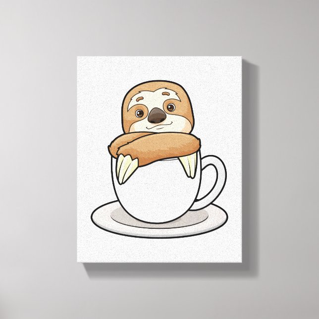 Impressão Em Tela Lã com Taça de Café (Frente)