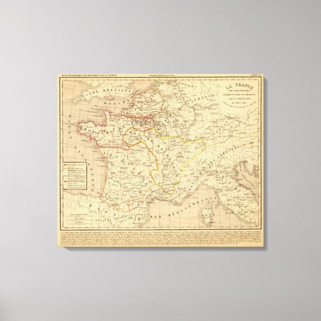 Impressão Em Tela La France apres la mort de Clothaire 1er (Frente)