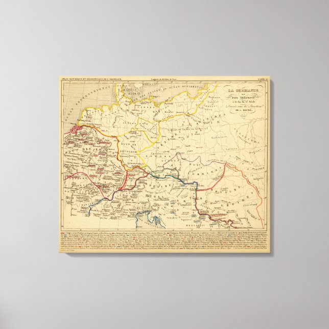 Impressão Em Tela La Germanie a la fin du 5e siecle (Frente)