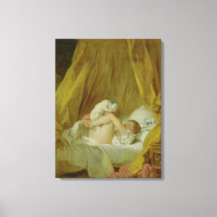 Impressão Em Tela 'La Gimblette', Girl with a Dog, c.1770 (óleo em c