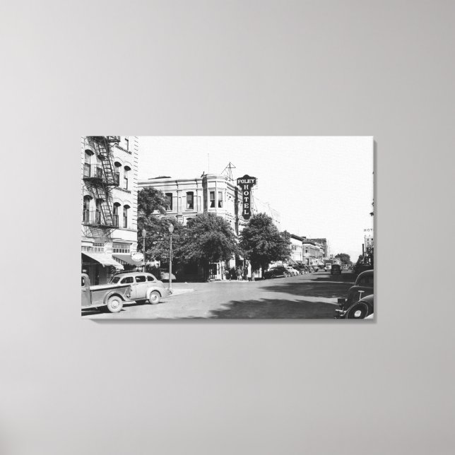 Impressão Em Tela La Grande, Oregon Main Street View Fotografia (Frente)