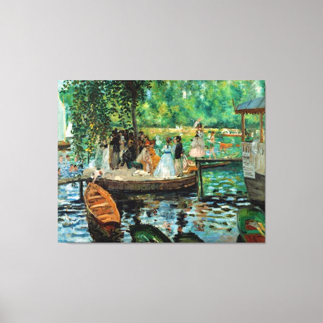 Impressão Em Tela La Grenouillère por Pierre-Auguste Renoir (1869) (Frente)