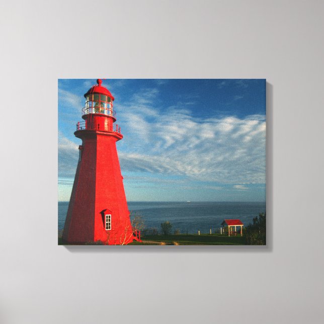 Impressão Em Tela La Martre Lighthouse | Matane No Gaspe (Frente)