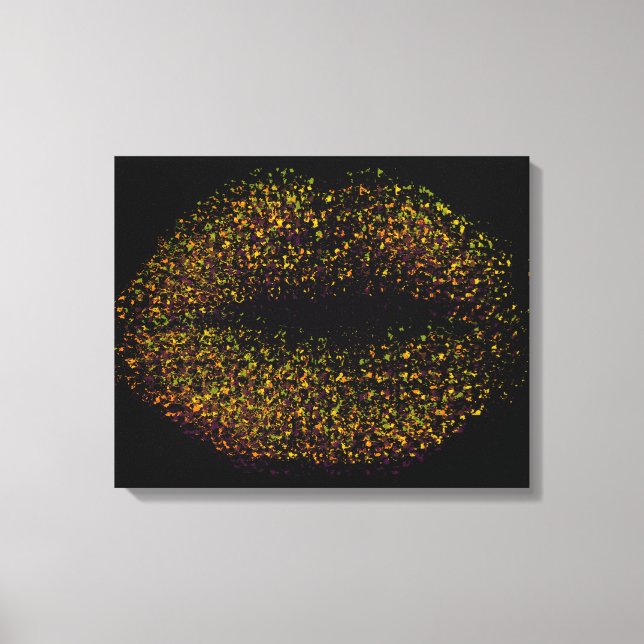 Impressão Em Tela Lábios de arte moderna Abstrato (Frente)