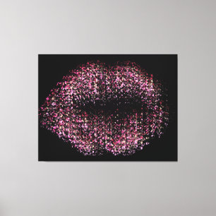 Impressão Em Tela Lábios modernos de arte Abstrato #30