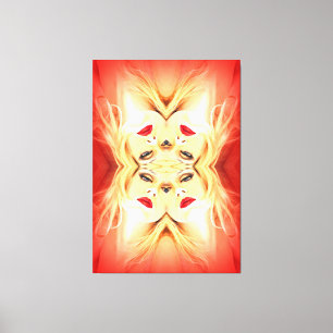 Impressão Em Tela Lábios vermelhos