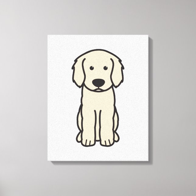 Impressão Em Tela Labradoodle Dog Cartoon (Frente)