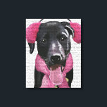 Impressão Em Tela Labrador Preto Com Malgas Oculares<br><div class="desc">Pets</div>