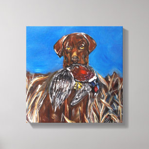 IMPRESSÃO EM TELA LABRADOR RETRIEVER CHOCOLATE