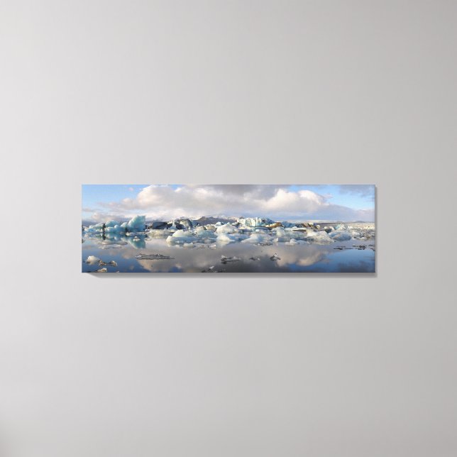 Impressão Em Tela Laca glaciar de Jokulsarlon na Islândia (Frente)