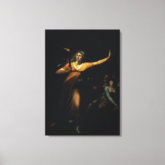 Impressão Em Tela Lady Macbeth Sleepwalk, 1783 (óleo na canvas) (Frente)