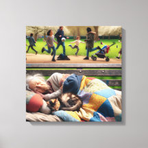 Lady Napping sem-teto em um parque