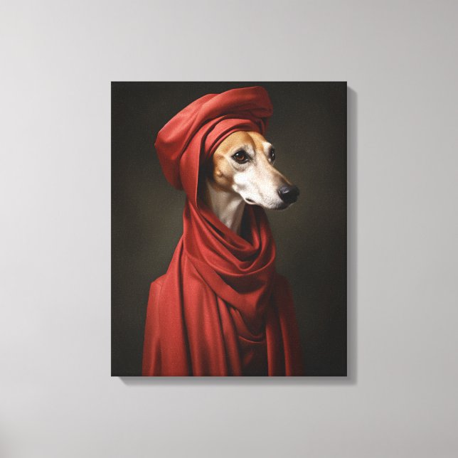 Impressão Em Tela Lady Saluki Dog (Frente)