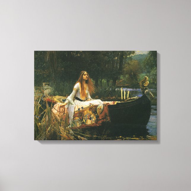 Impressão Em Tela Lady Shalott On Boat por John William Waterhouse (Frente)