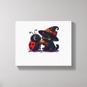Impressão Em Tela Ladybug e T-Shi Clássicos do Dia das Bruxas do Gat