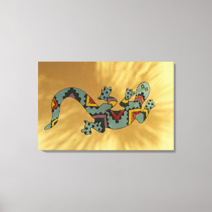 Impressão Em Tela Lagarto geco pintado na parede, Tucson, Arizona,