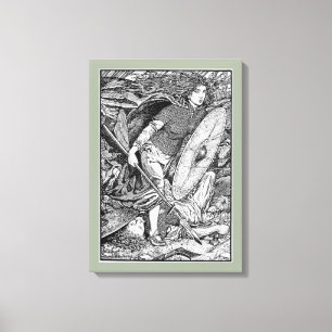 Impressão Em Tela Lagertha Shield Maiden